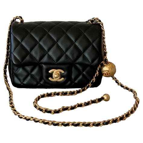 chanel pearl crush mini black|chanel mini flap bag lambskin.